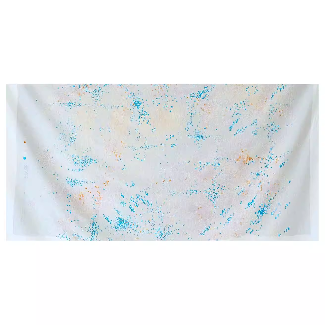 Nani Iro Cotton Silk Fabric Water Fall Light Gray by the Yard