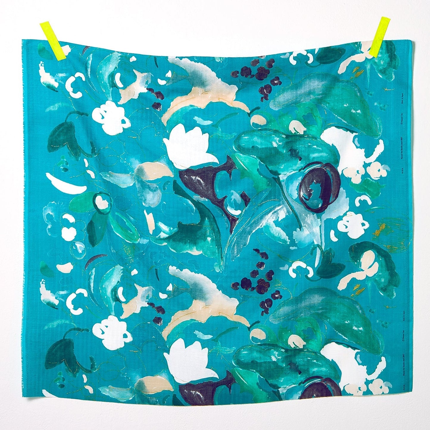 Nani Iro Double Gauze Cotton Fabric As It Is Teal by the Yard