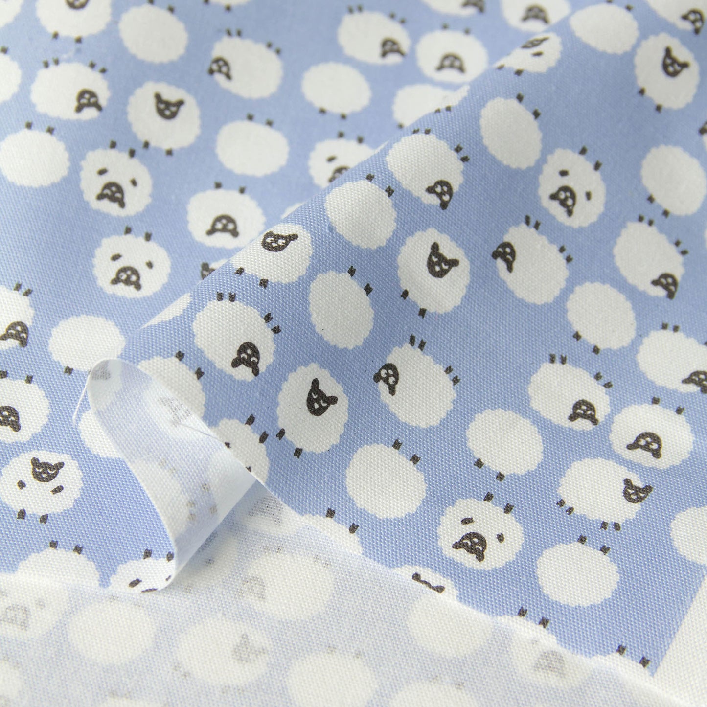 Tissu de coton Oxford, motif mouton A, au mètre
