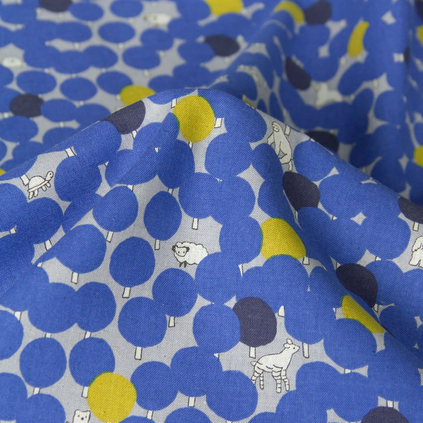 Tissu d'ameublement en coton et lin, motif Kokka Tree Dot D, vendu au mètre