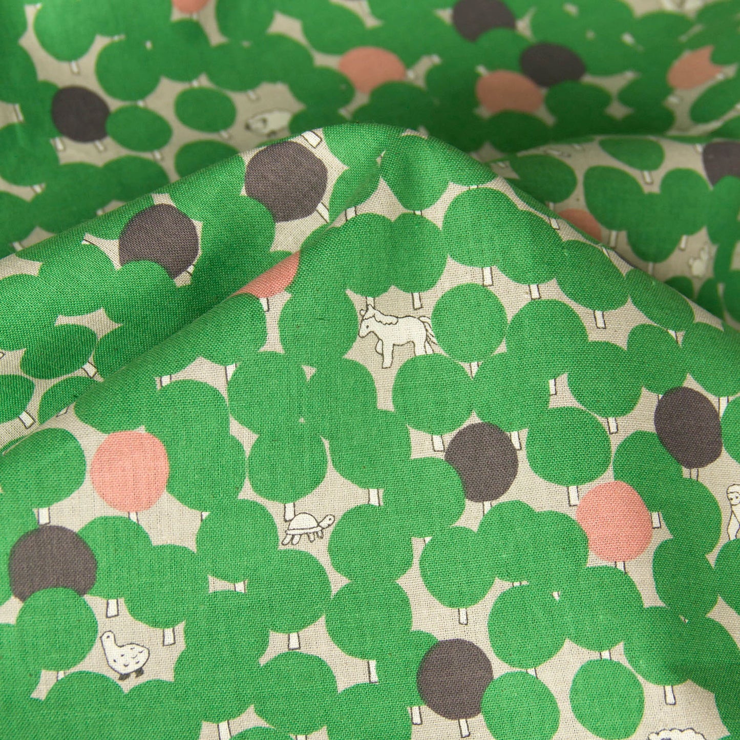 Tissu d'ameublement en coton et lin, motif Kokka Tree Dot B, vendu au mètre