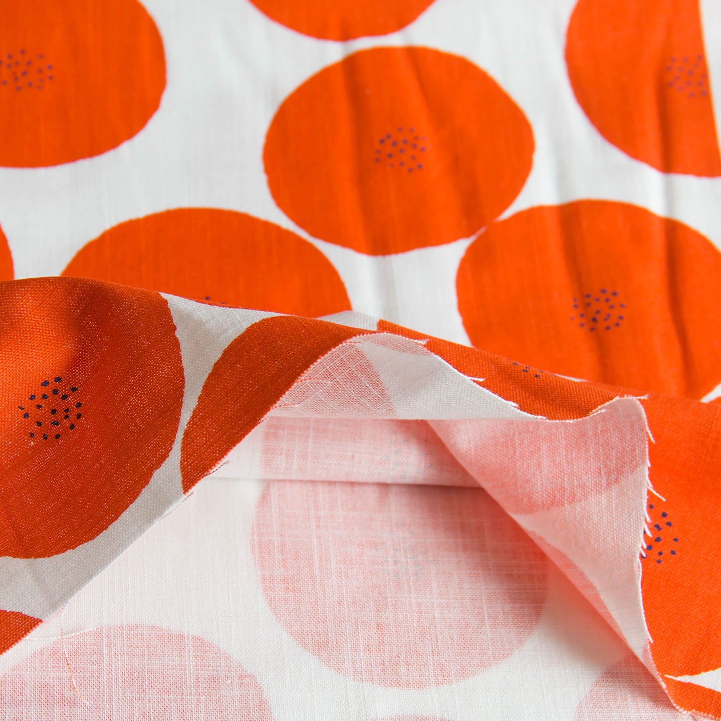Toile de coton Mortley Cross Muddy Works Orange au mètre