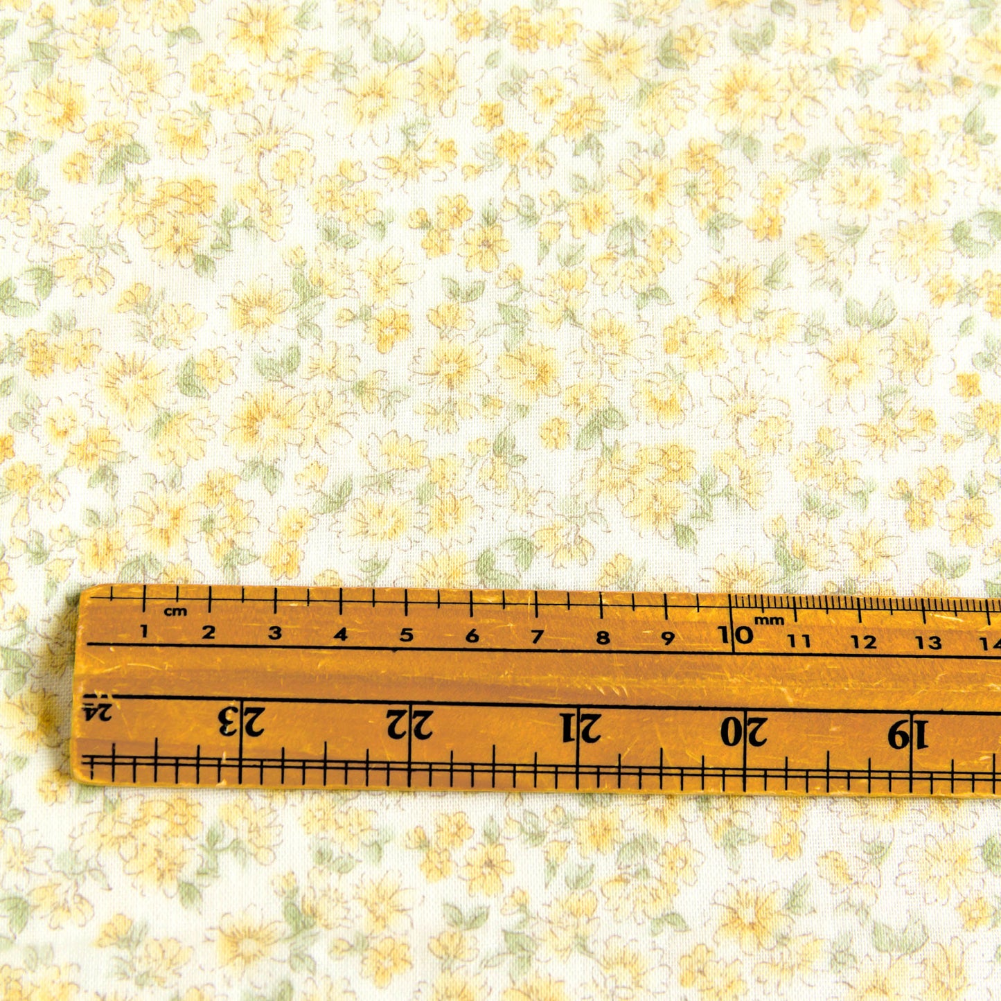 Cotton Double Gauze Fabric Flower Yellow by the Yard
