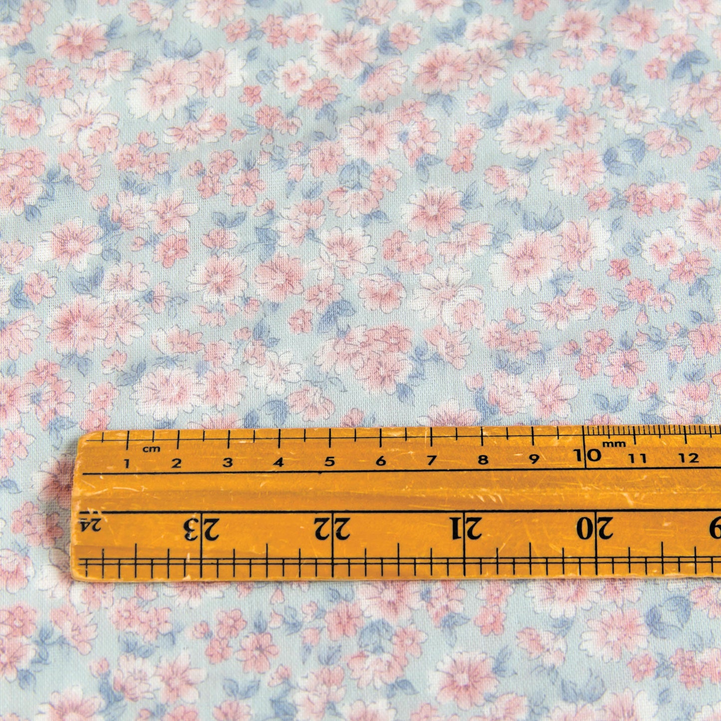 Cotton Double Gauze Fabric Flower Blue by the Yard
