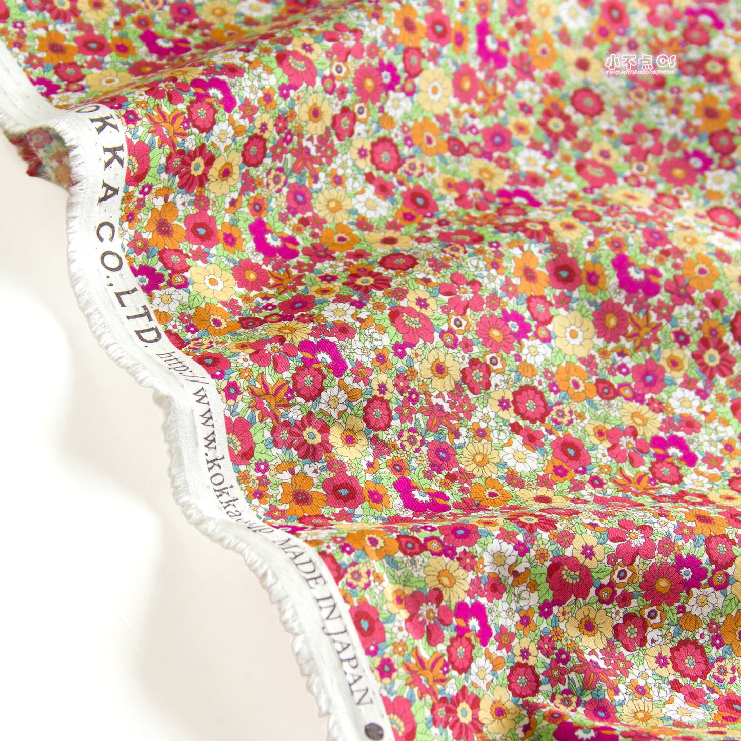 Cotton Lawn Lightweight Fabric Floral Print Red by the Yard