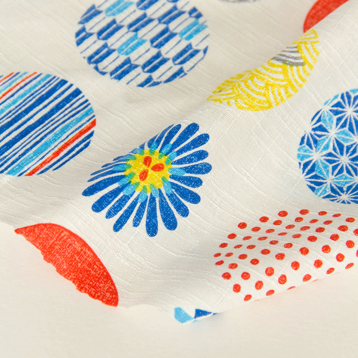 Japanese Style Geometric Pattern Dobby Cotton Fabric White by the Yard