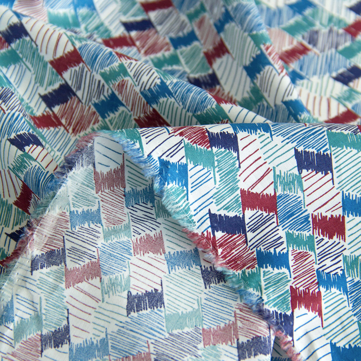 Liberty Cotton Lawn Fabric Crayon Check Sold by the Yard