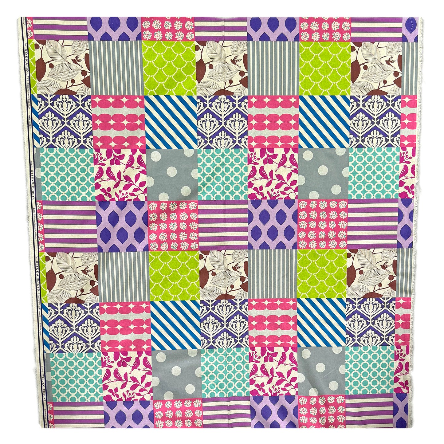 Cotton Linen Canvas Fabric Echino By Etsuko furuya Piece Purple by the Yard
