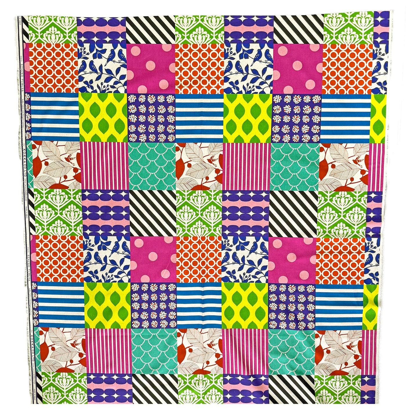Cotton Linen Canvas Fabric Echino By Etsuko furuya Piece Multicolored by the Yard