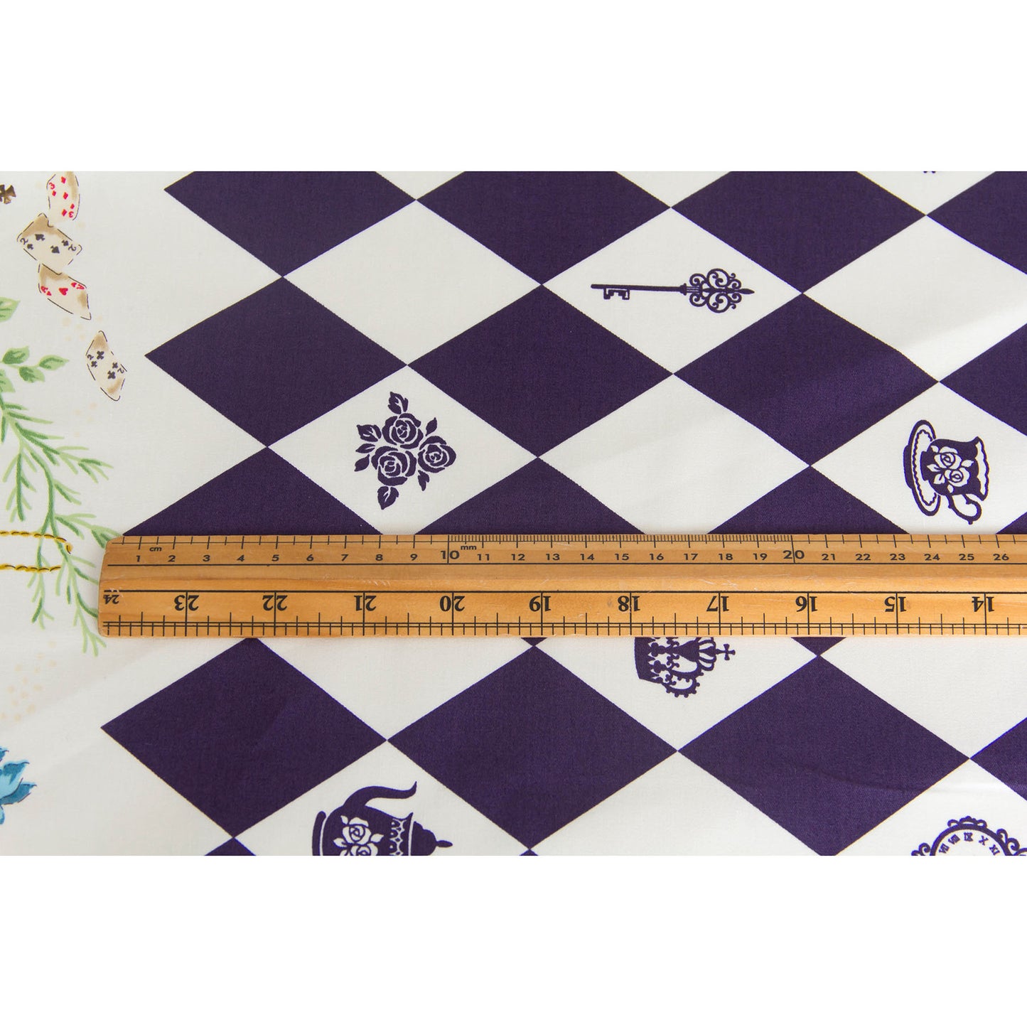 Tissu léger en coton lawn, motif Kokka Flower, noir, vendu au mètre