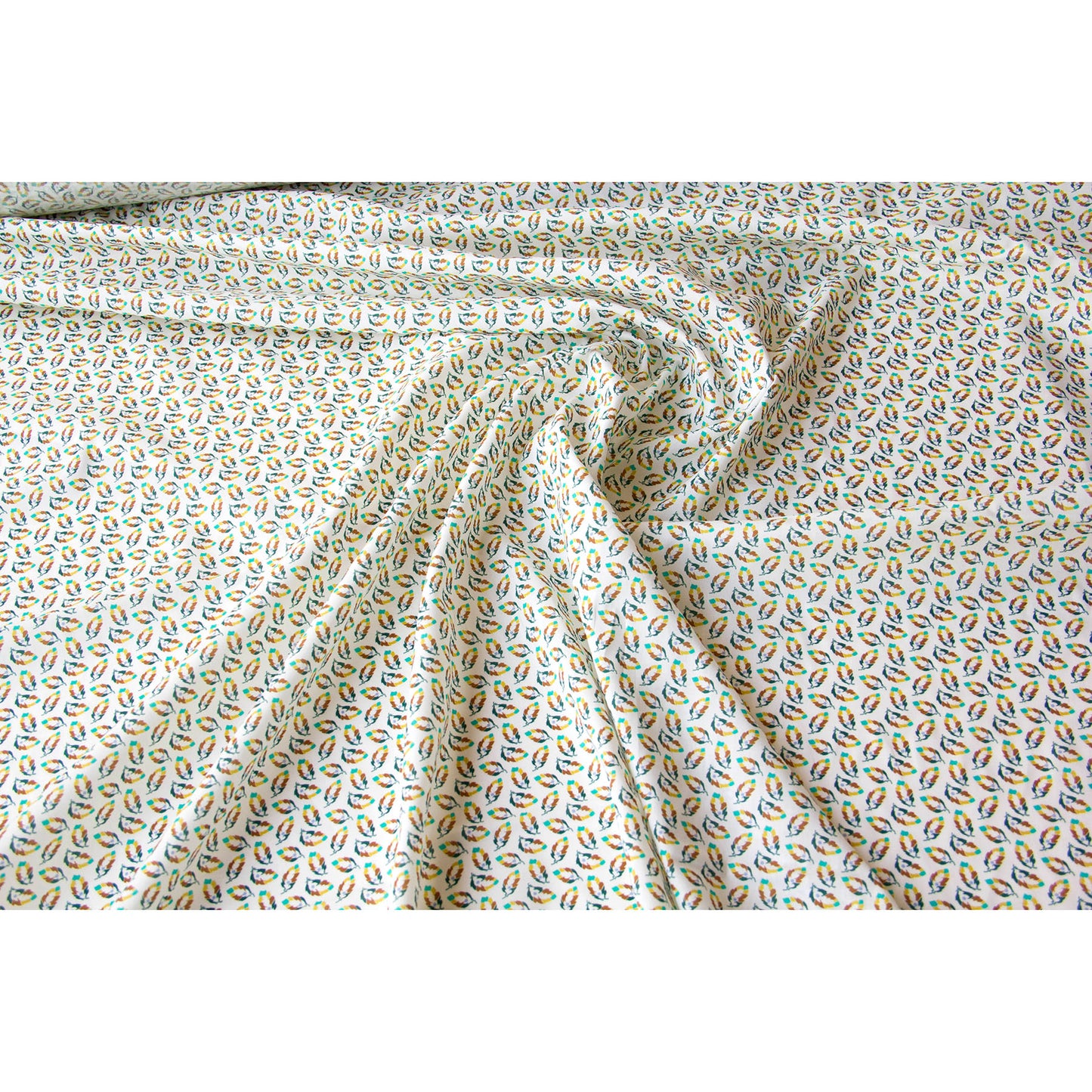 Tissu léger en coton lawn, motif Kokka Flower, noir, vendu au mètre