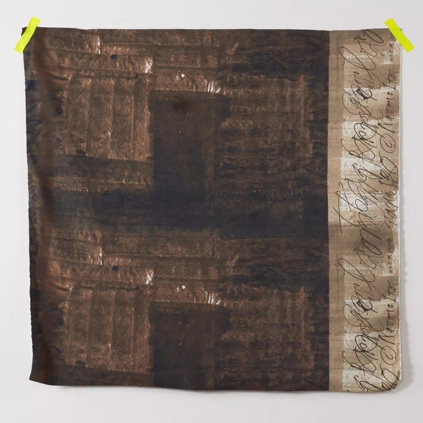 Nani IRO Brushed Cotton Flannel Ripple Dark Brown by the Yard