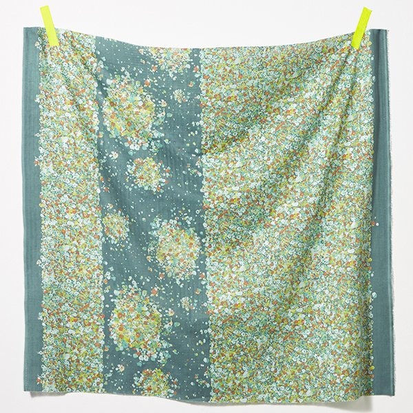 Nani Iro Double Gauze Cotton Fabric Fuwari fuwari Teal by the Yard
