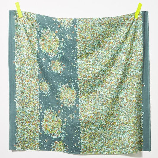 Nani Iro Double Gauze Cotton Fabric Fuwari fuwari Teal by the Yard