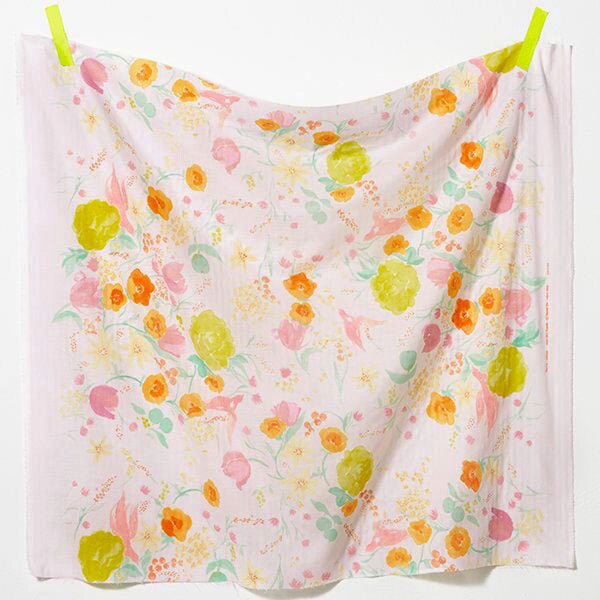 Nani Iro Double Gauze Cotton Fabric Fuccra rakuen Light Pink by the Yard