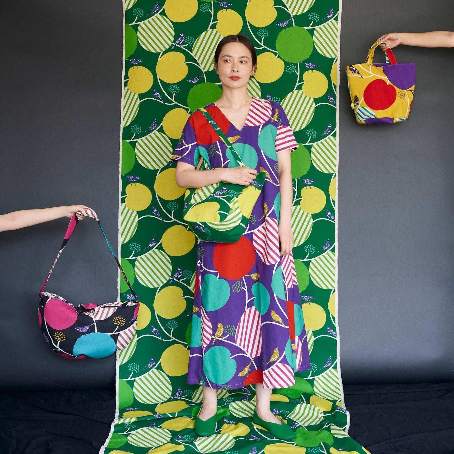 Toile de coton et lin japonaise Echino par Etsuko Furuya PEPE au mètre