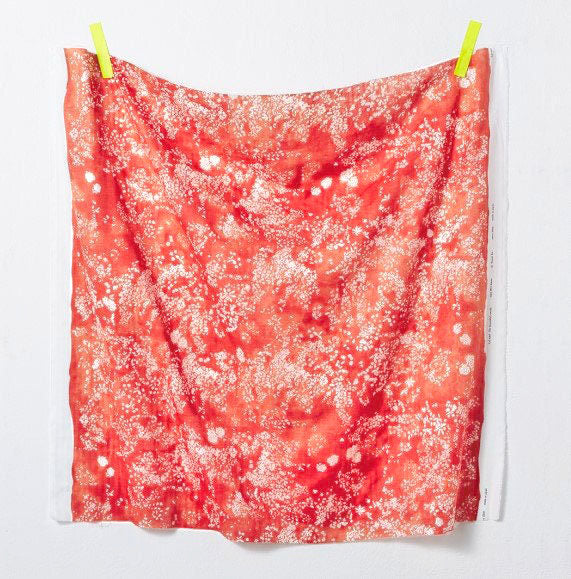 Nani Iro Double Gauze Cotton Fabric Lei nani Corolla Red by the Yard