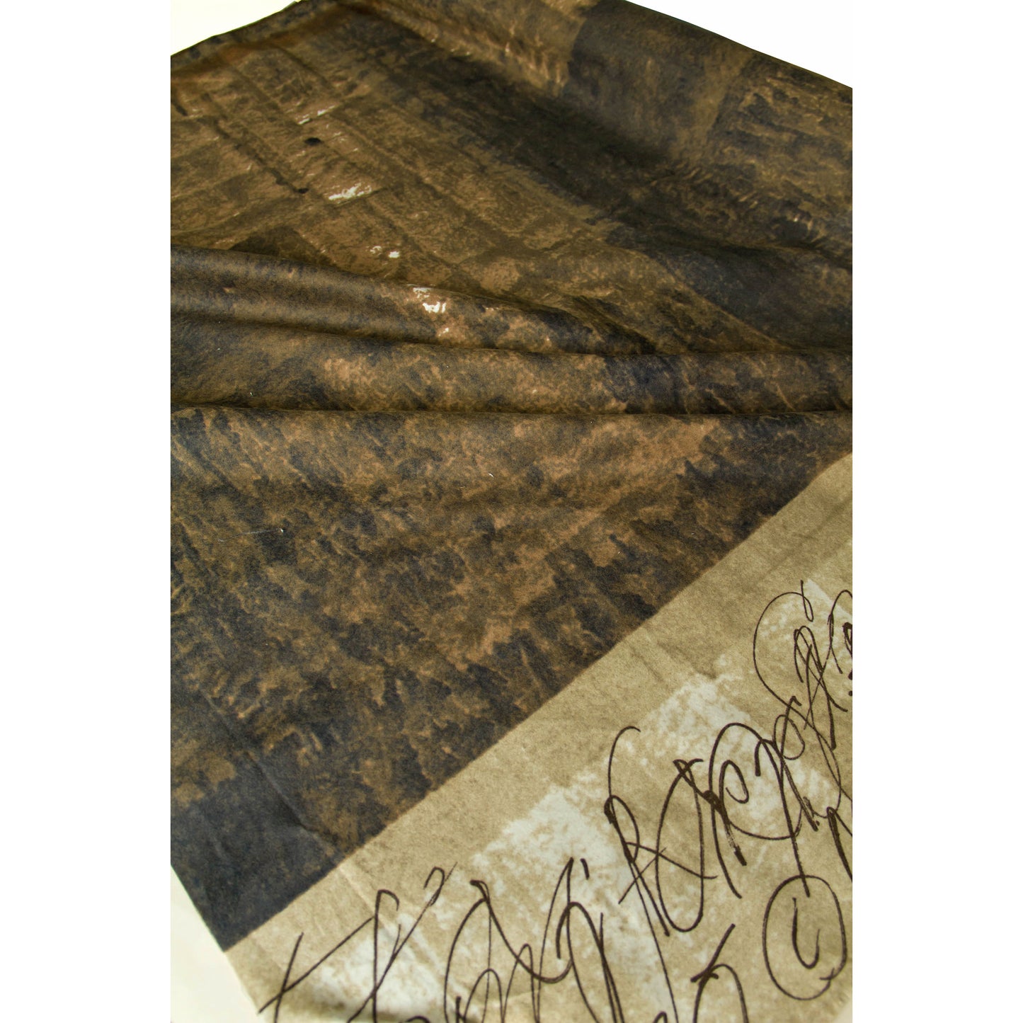 Nani IRO Brushed Cotton Flannel Ripple Dark Brown by the Yard