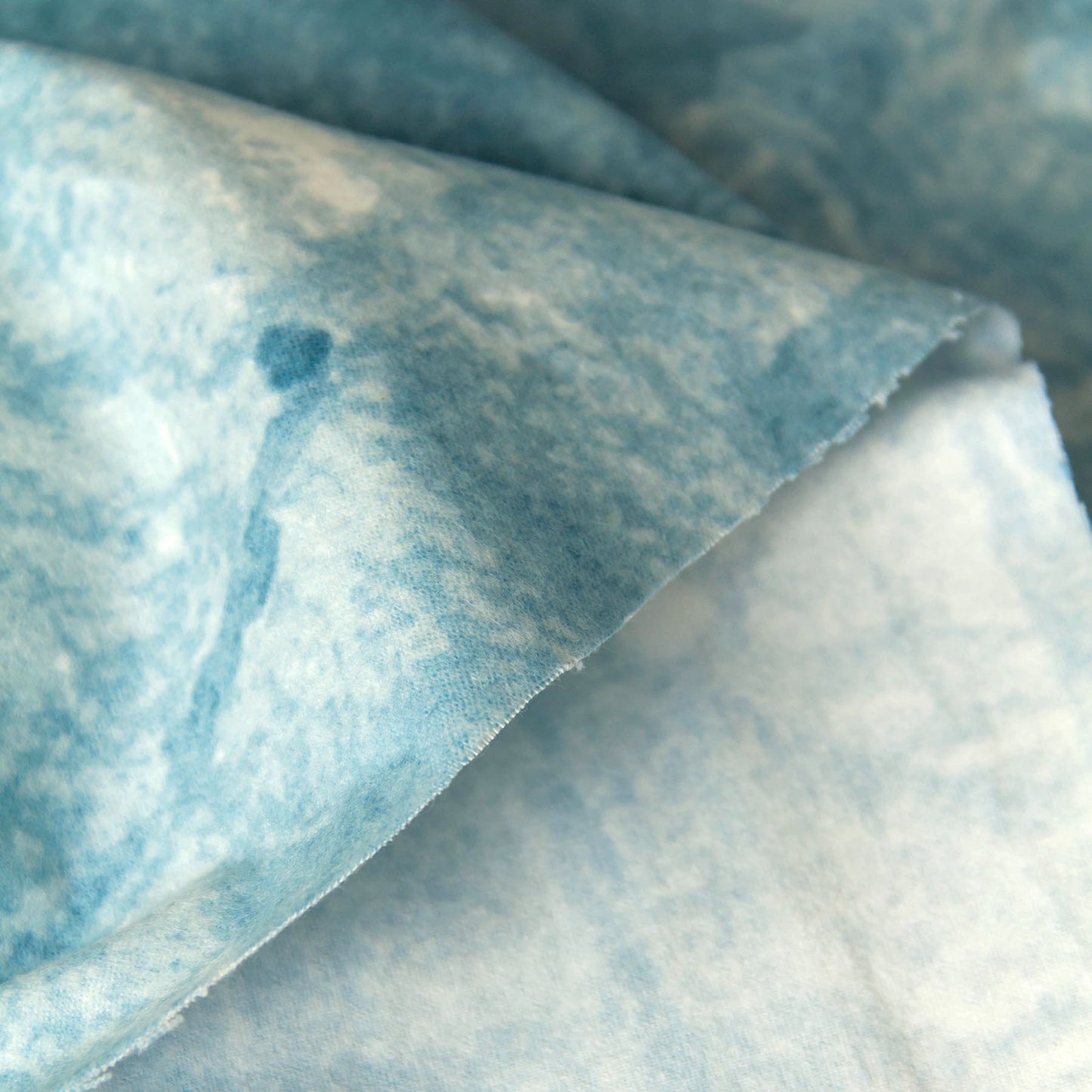 Nani IRO Brushed Cotton Flannel Ripple Blue by the Yard