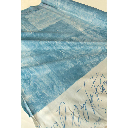 Nani IRO Brushed Cotton Flannel Ripple Blue by the Yard