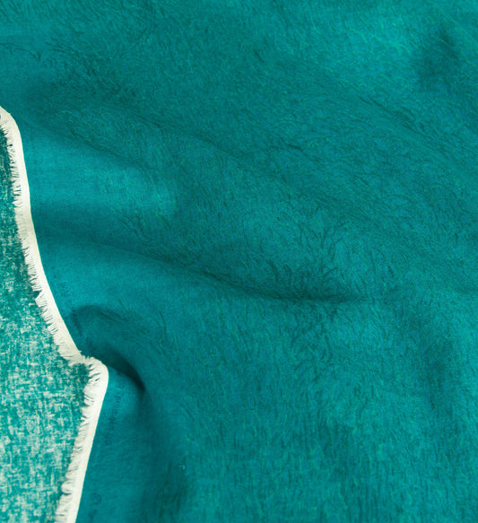 Nani IRO Brushed Cotton Linen elegant wind Dark Cyan by the Yard