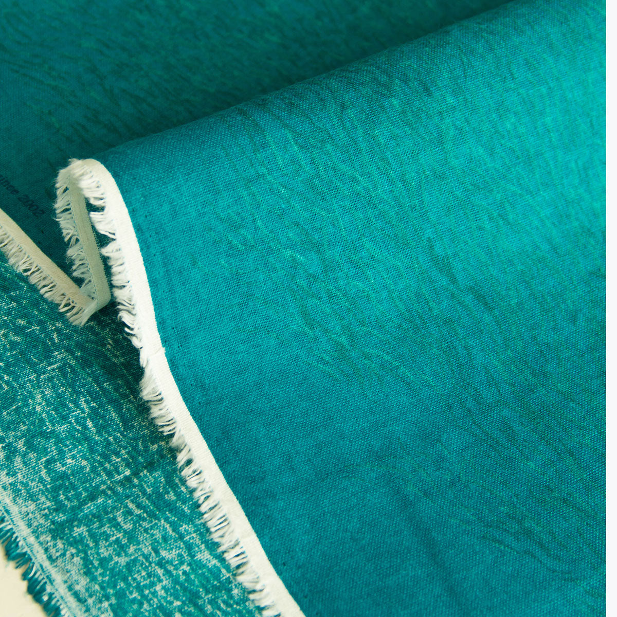 Nani IRO Brushed Cotton Linen elegant wind Dark Cyan by the Yard