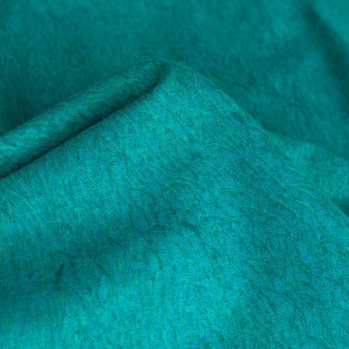 Nani IRO Brushed Cotton Linen elegant wind Dark Cyan by the Yard