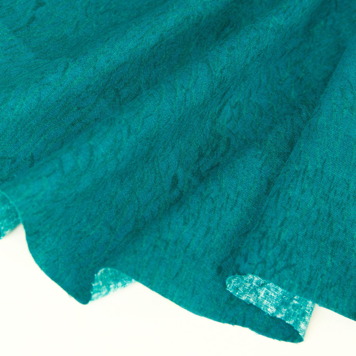 Nani IRO Brushed Cotton Linen elegant wind Dark Cyan by the Yard