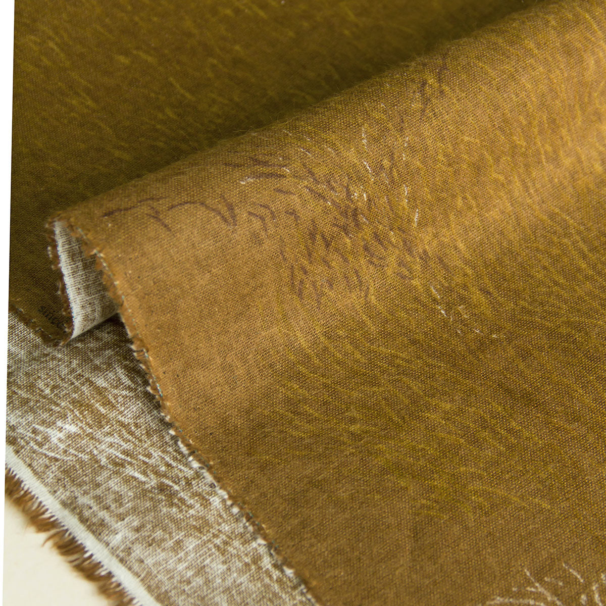 Nani IRO Brushed Cotton Linen elegant wind Brown by the Yard