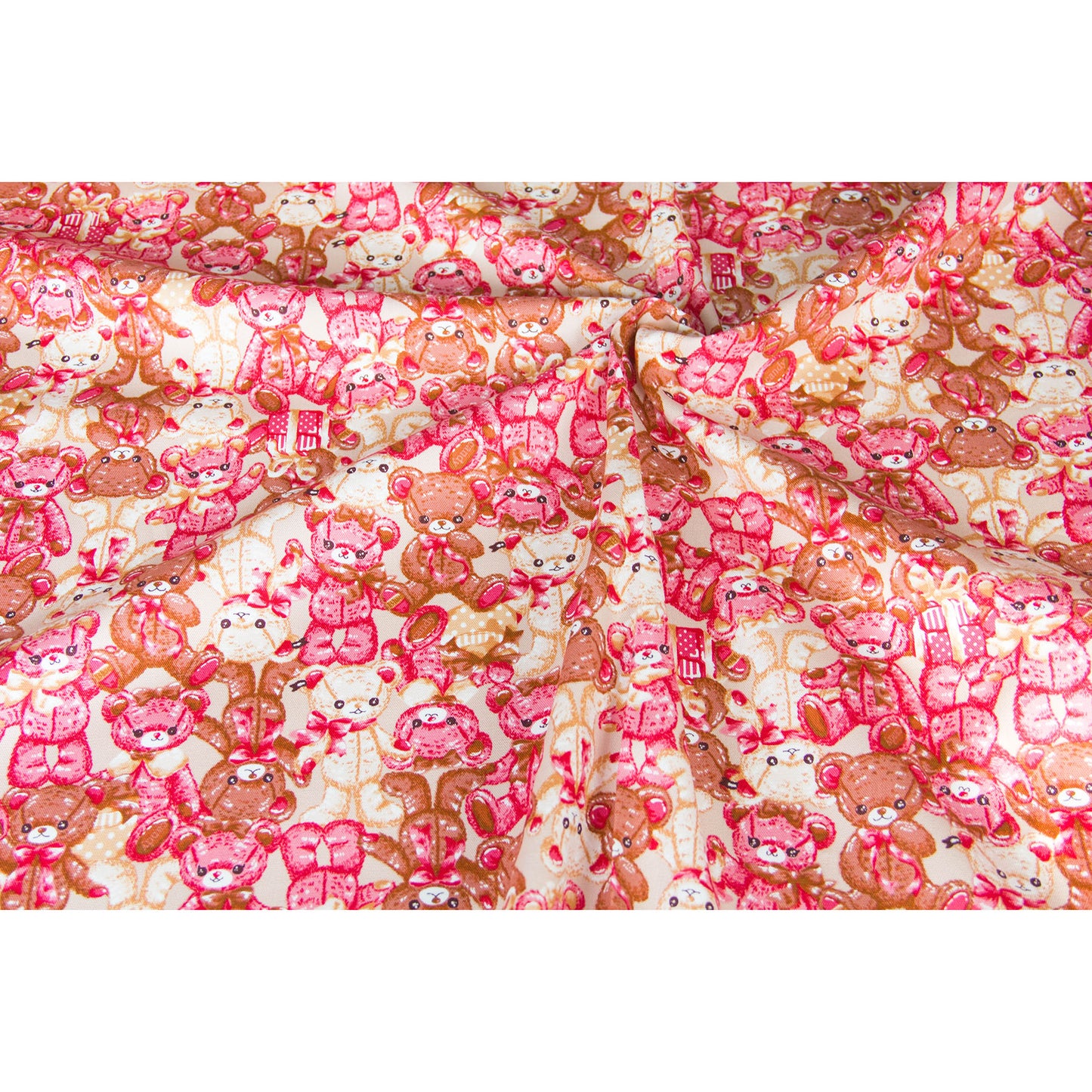 Oxford Cotton Fabric Teddy Bear Print by the Yard