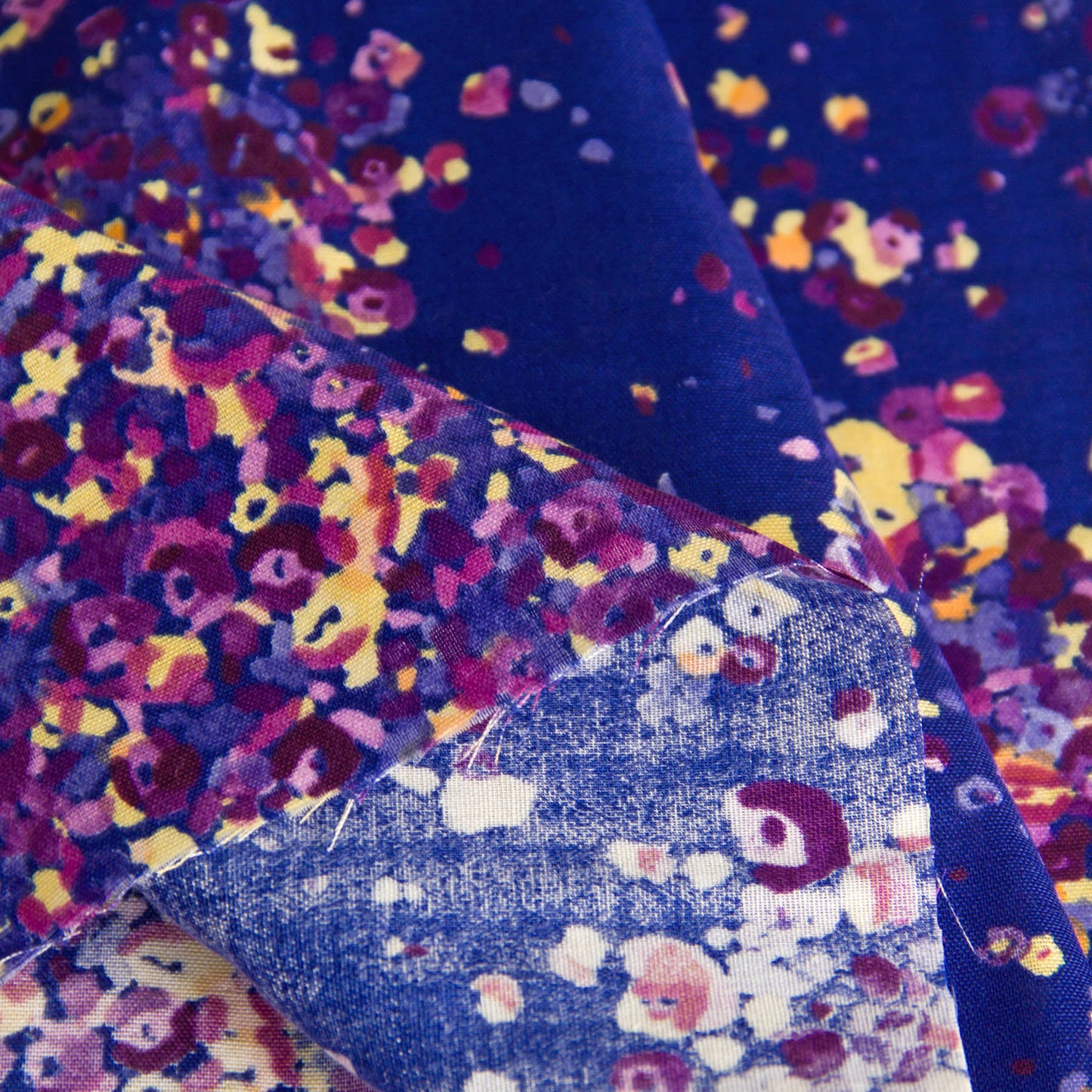 Nani Iro Double Gauze Cotton Fabric Fuwari fuwari Purple by the Yard