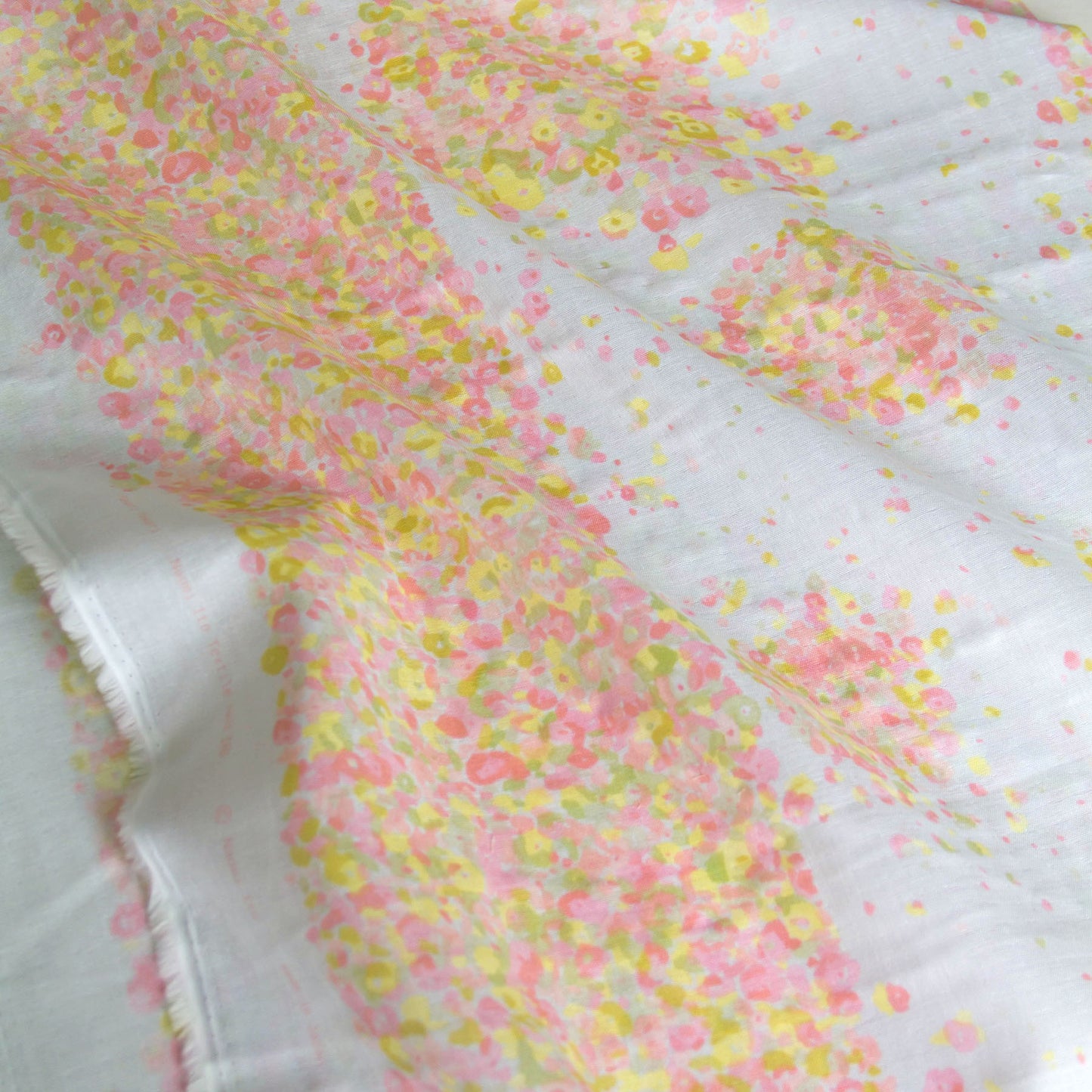 Nani Iro Double Gauze Cotton Fabric Fuwari fuwari Peach by the Yard