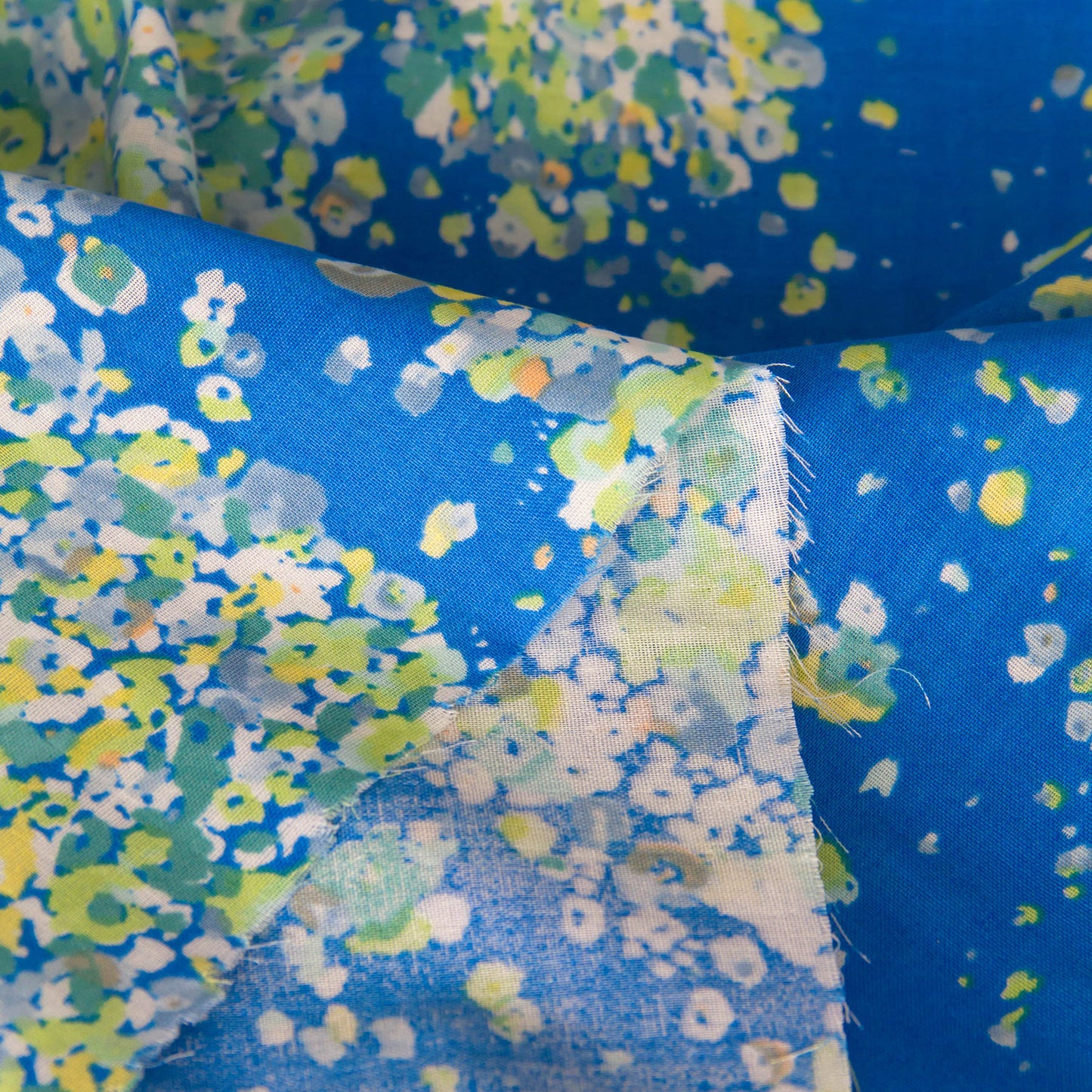 Nani Iro Double Gauze Cotton Fabric Fuwari fuwari Blue by the Yard
