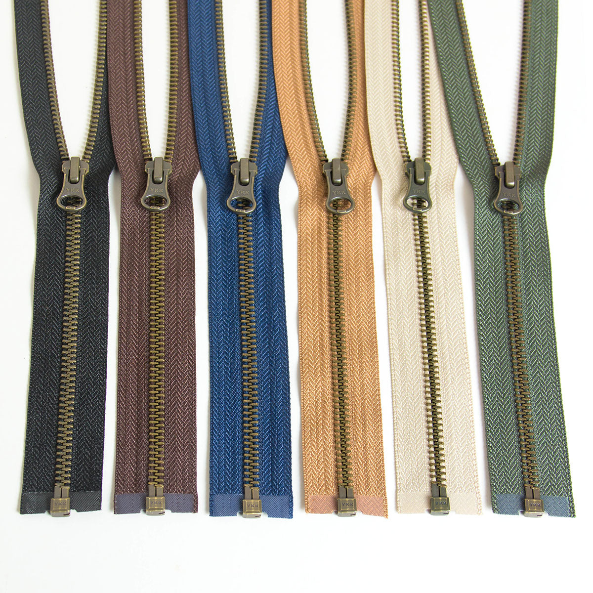 YKK #5 Open-End Metal Zipper with Bronze Teeth Separating
