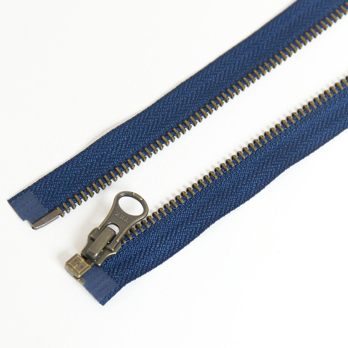 YKK #5 Open-End Metal Zipper with Bronze Teeth Separating