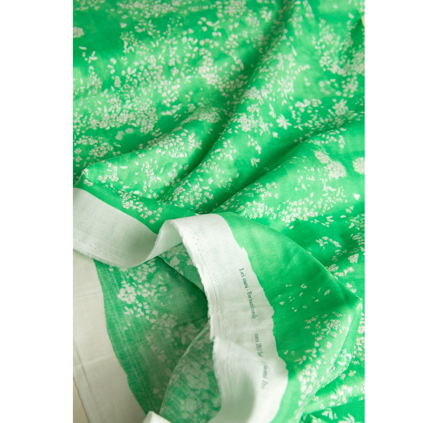 Nani Iro Double Gauze Cotton Fabric Lei nani Corolla Green by the Yard