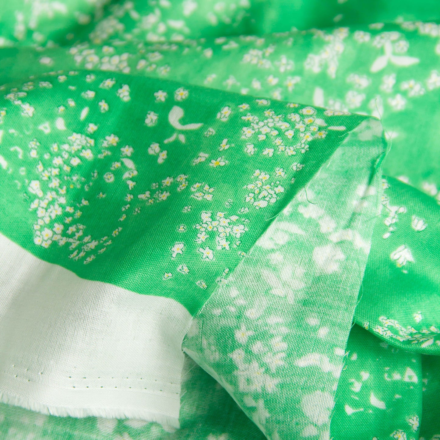 Nani Iro Double Gauze Cotton Fabric Lei nani Corolla Green by the Yard