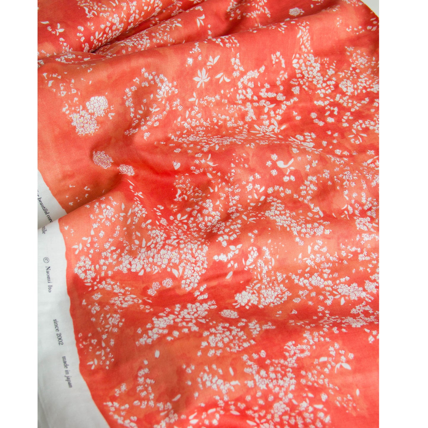 Nani Iro Double Gauze Cotton Fabric Lei nani Corolla Red by the Yard