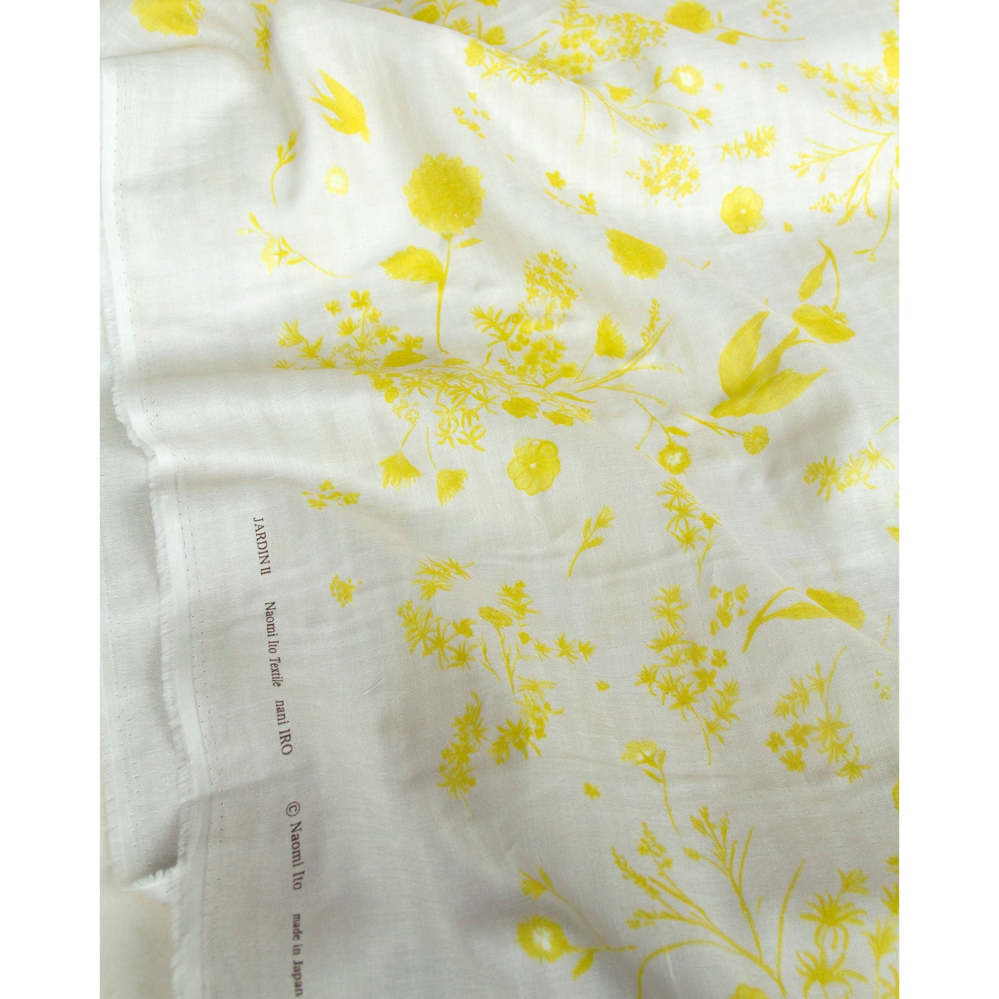 Nani Iro Double Gauze Cotton Fabric Jardin II Ivory by the Yard