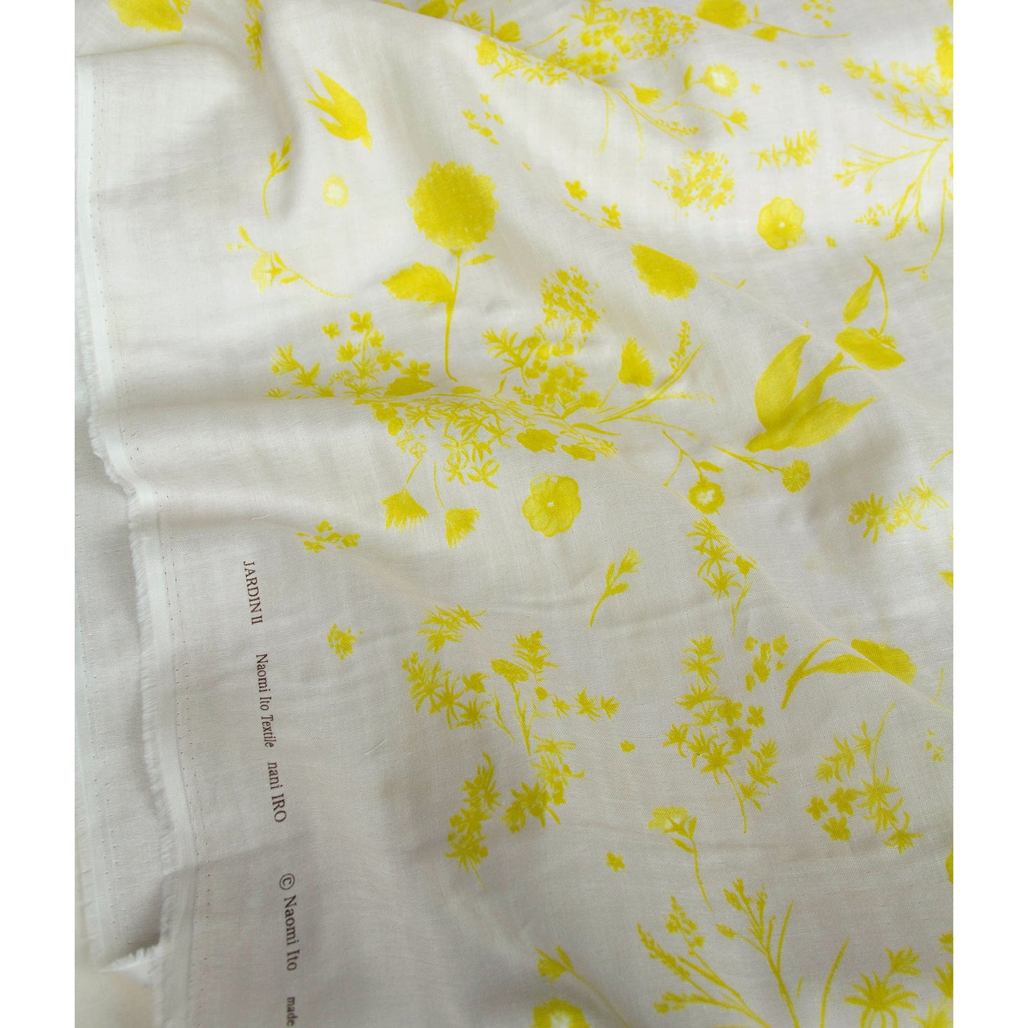 Nani Iro Double Gauze Cotton Fabric Jardin Ivory by the Yard