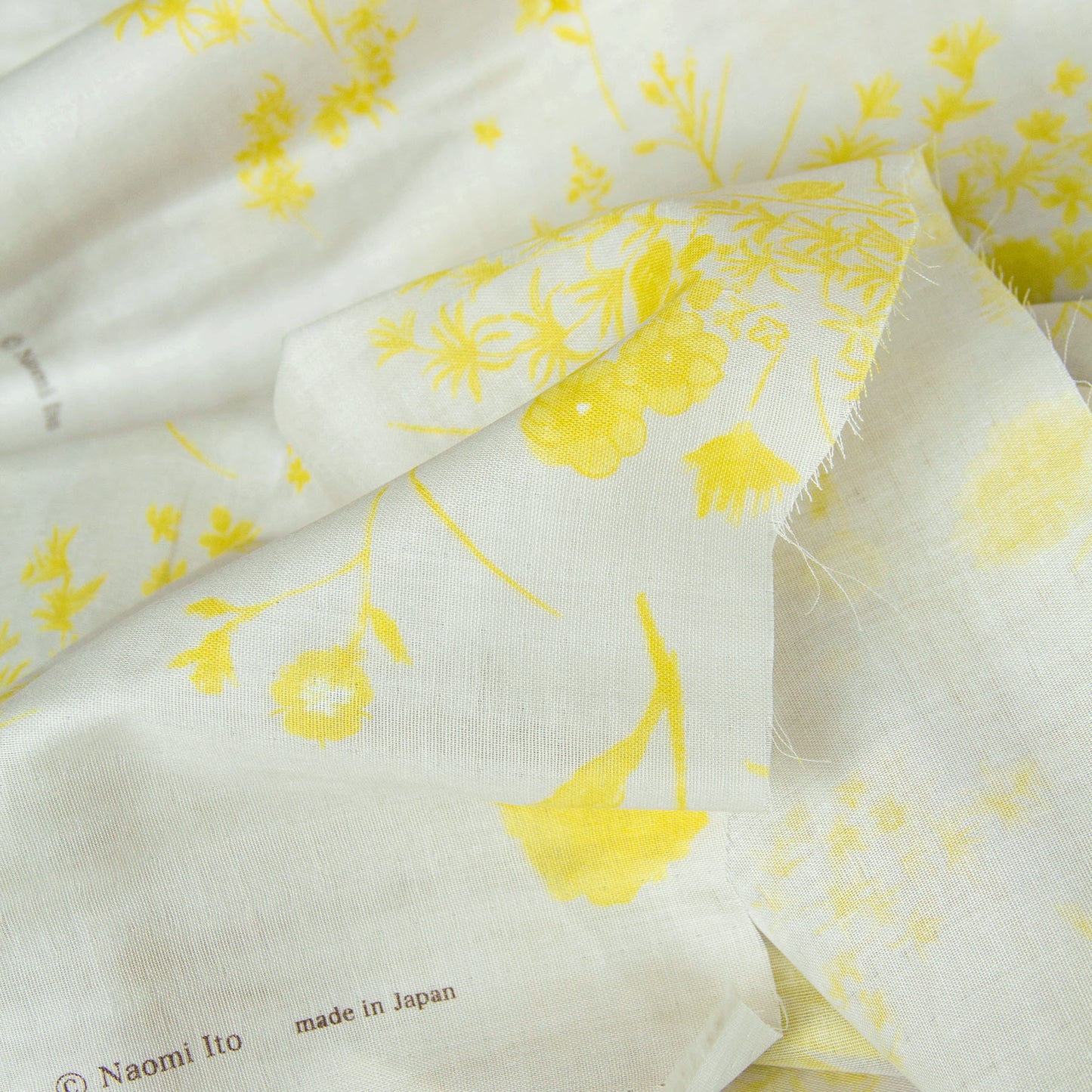 Nani Iro Double Gauze Cotton Fabric Jardin II Ivory by the Yard