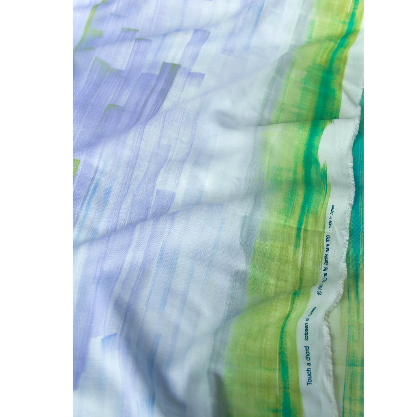 Nani Iro Cotton Silk Fabric touch a cord kotosen ni fureru Blue by the Yard