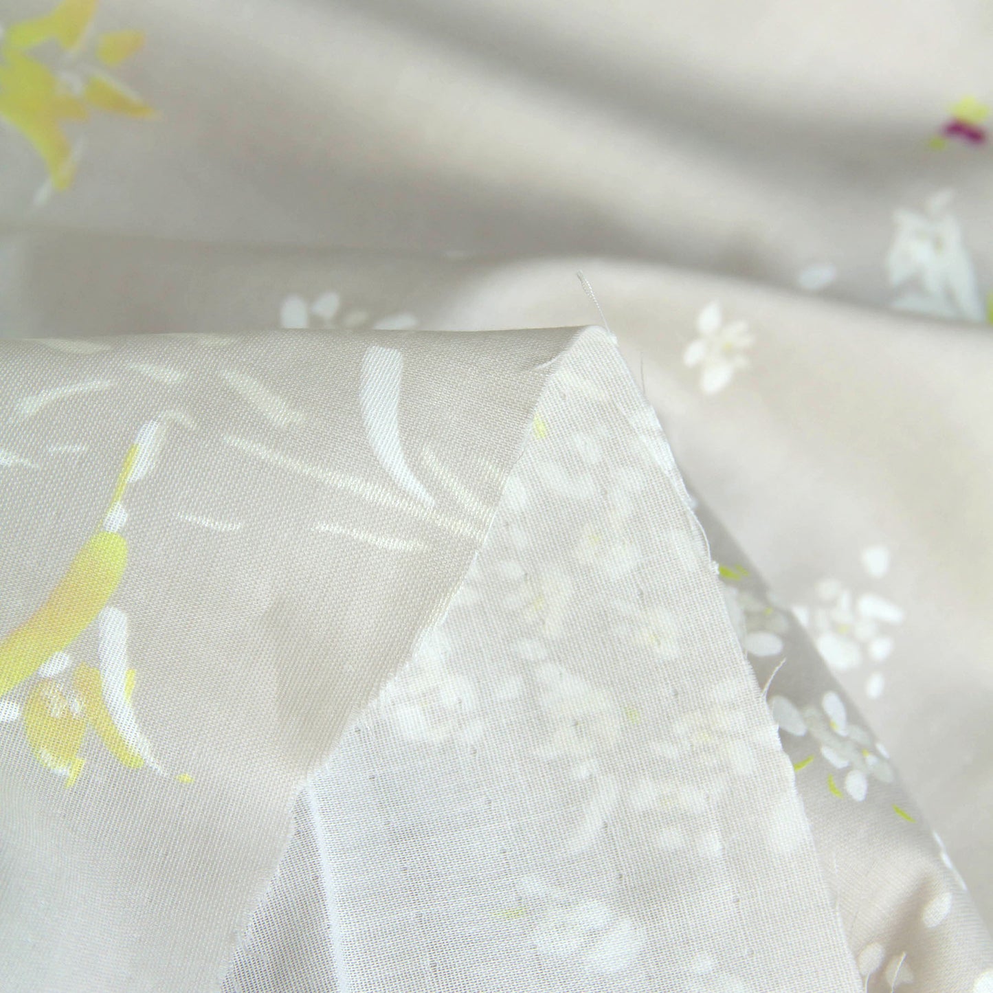 Nani Iro Double Gauze Cotton Fabric Peace Light Gray by the Yard