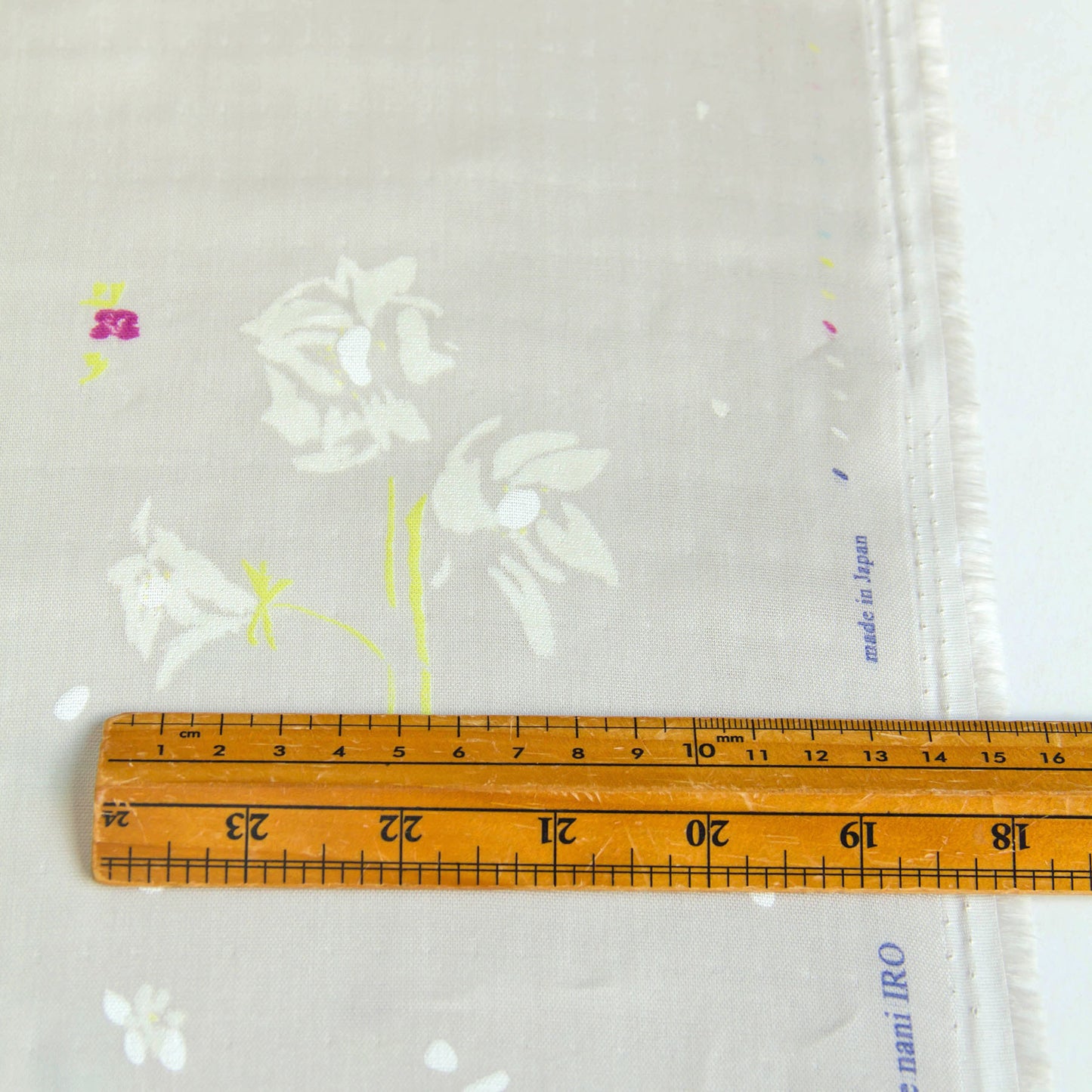 Nani Iro Double Gauze Cotton Fabric Peace Light Gray by the Yard