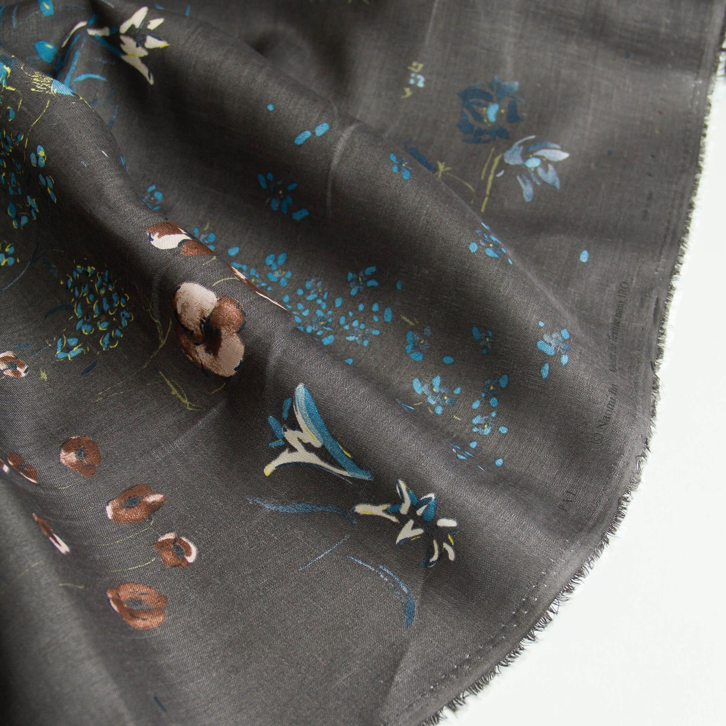Nani IRO Japanese Linen Fabric Peace Carbon Black by the Yard