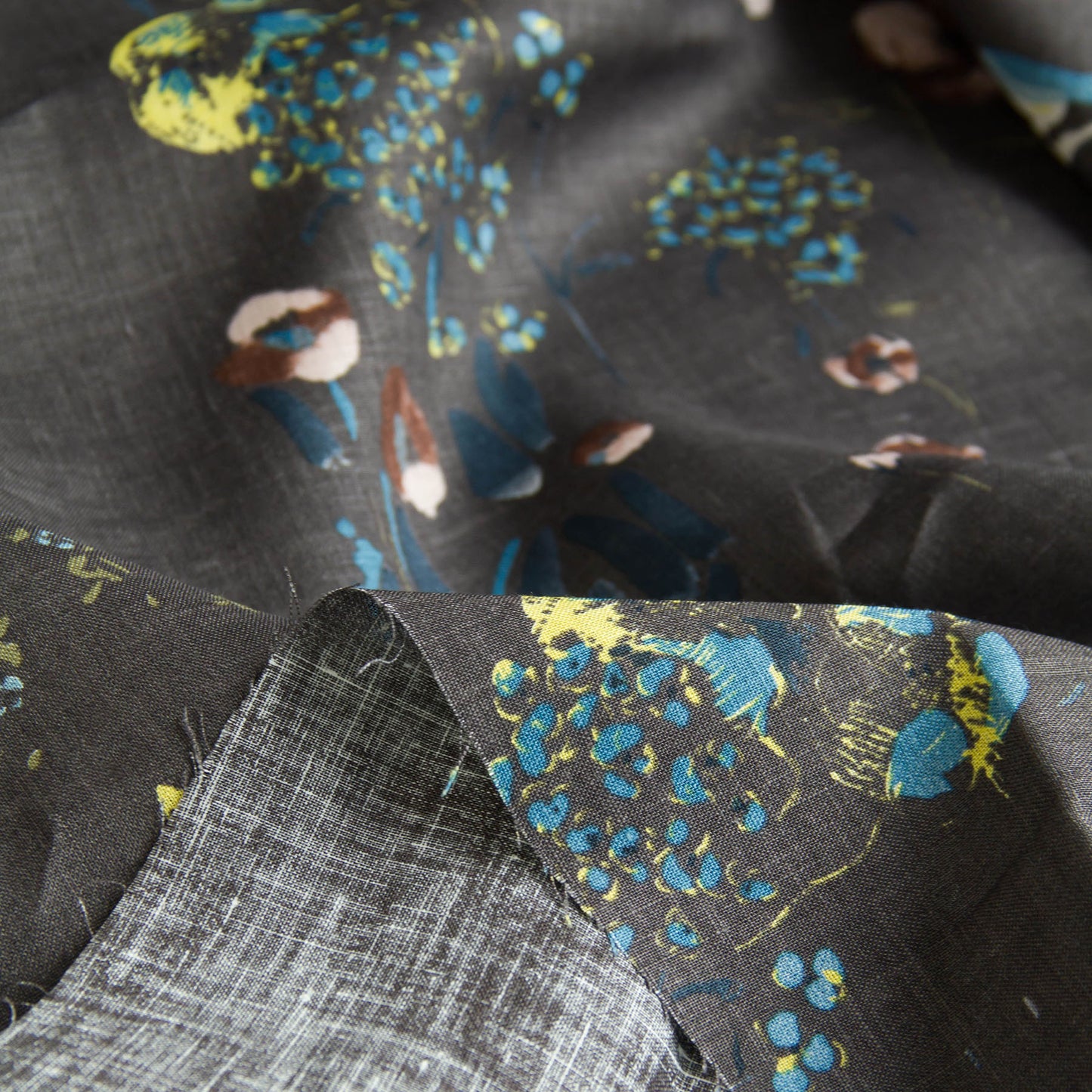 Nani IRO Japanese Linen Fabric Peace Carbon Black by the Yard