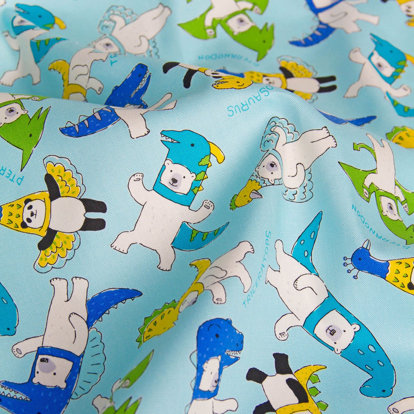 Oxford Cotton Fabric Costume Animal Light Blue by the Yard