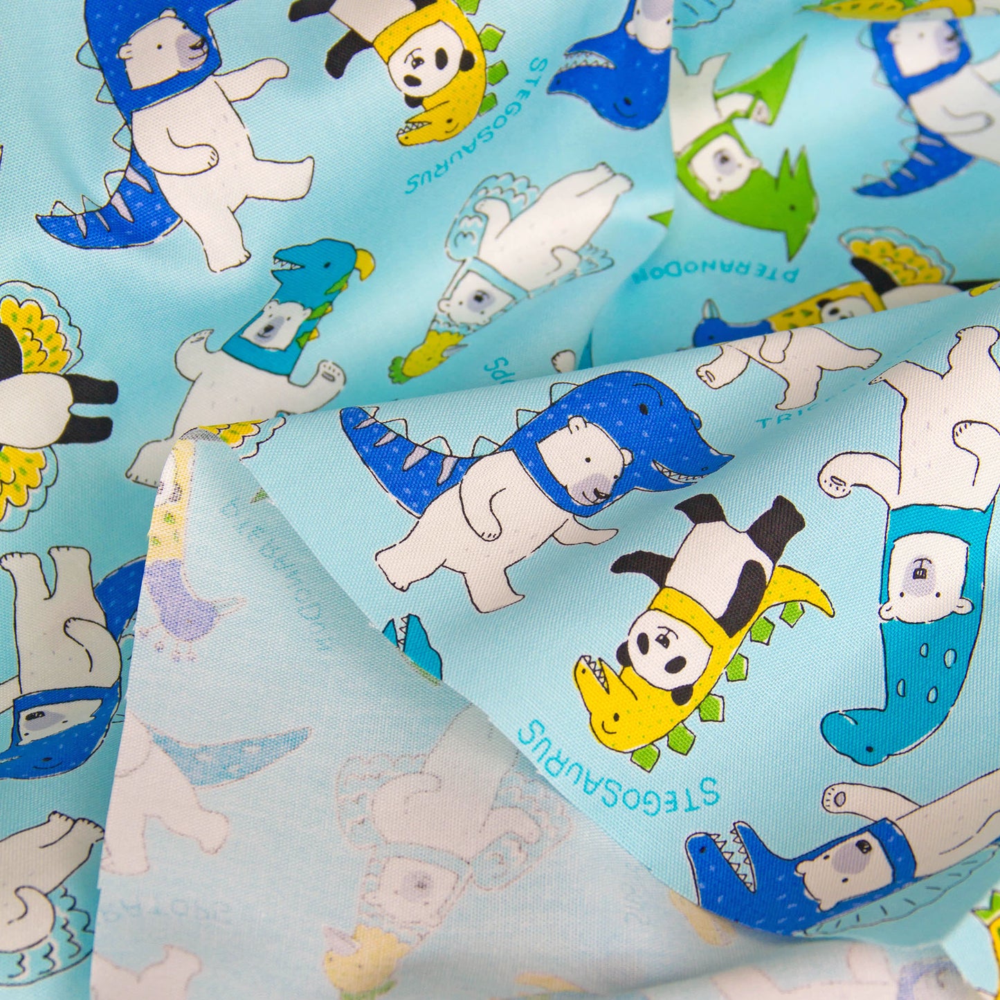 Oxford Cotton Fabric Costume Animal Light Blue by the Yard