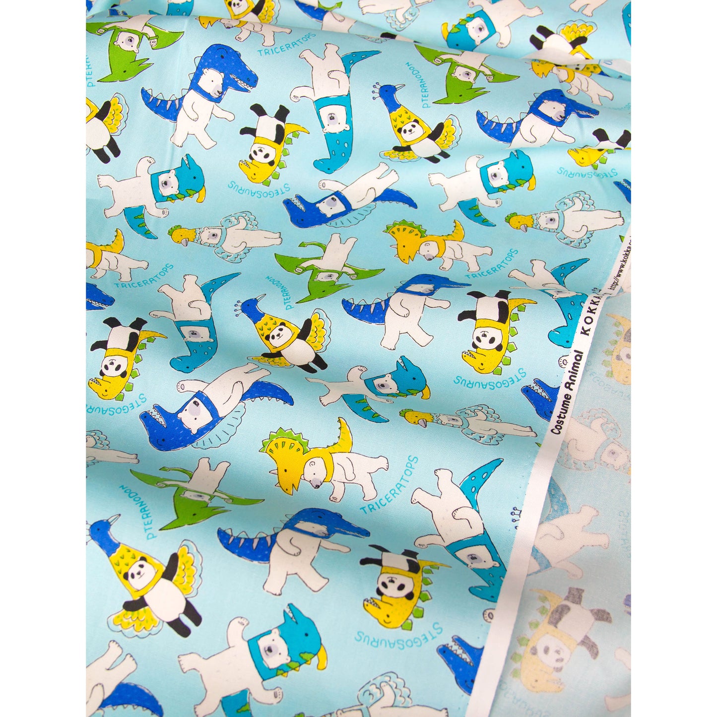 Oxford Cotton Fabric Costume Animal Light Blue by the Yard