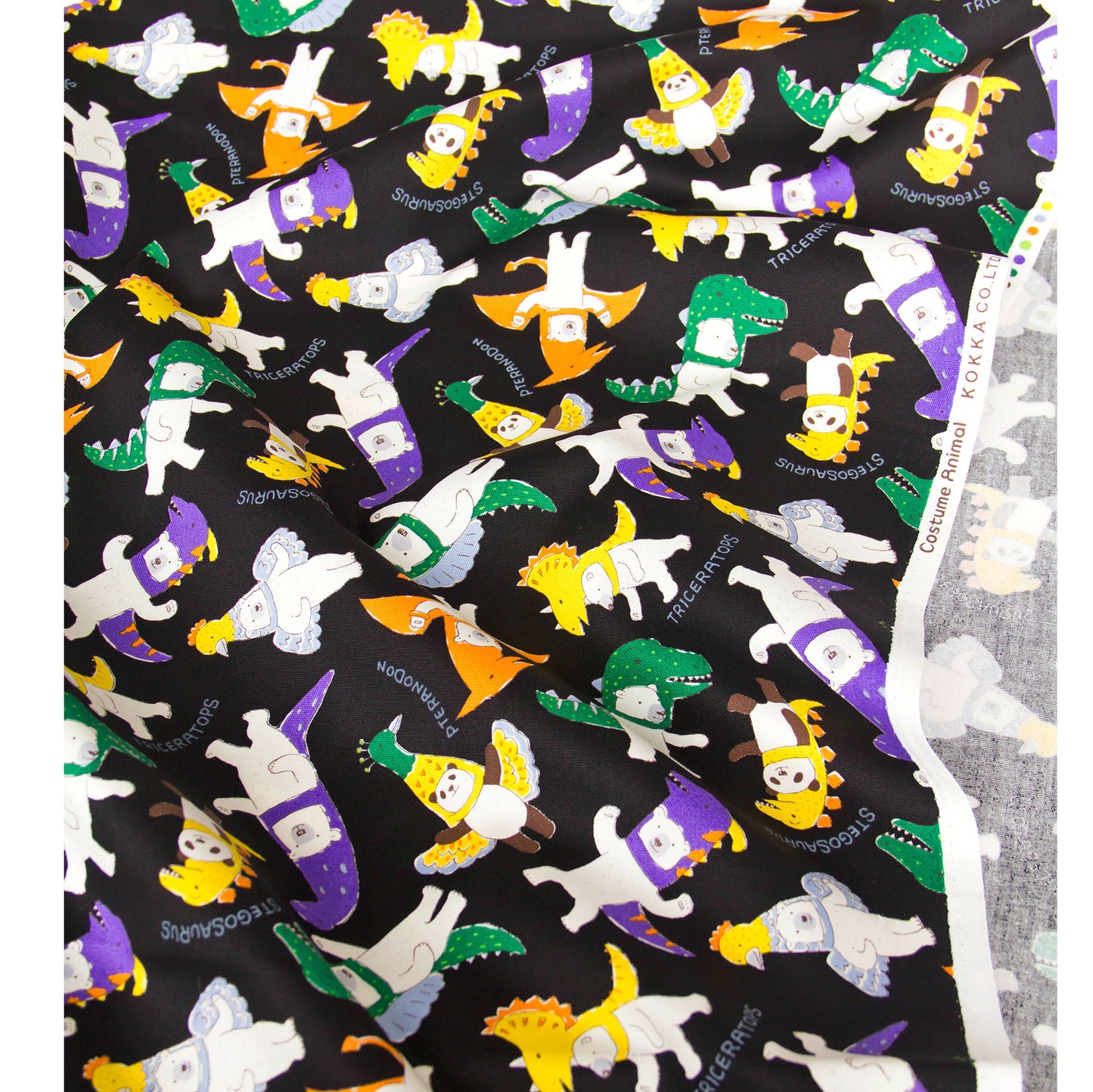 Oxford Cotton Fabric Costume Animal Black by the Yard